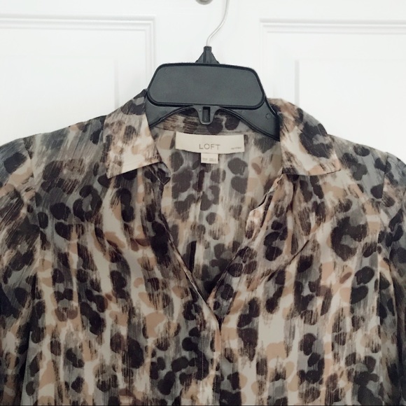 Loft Leopard Print Blouse - XXSP - Picture 2 of 4